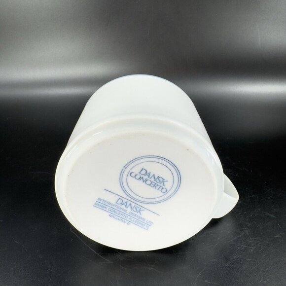 Dansk Concerto Allegro Blue Rimmed Coffee Mug Cup Portugal Ceramic White VTG - Picture 7 of 14